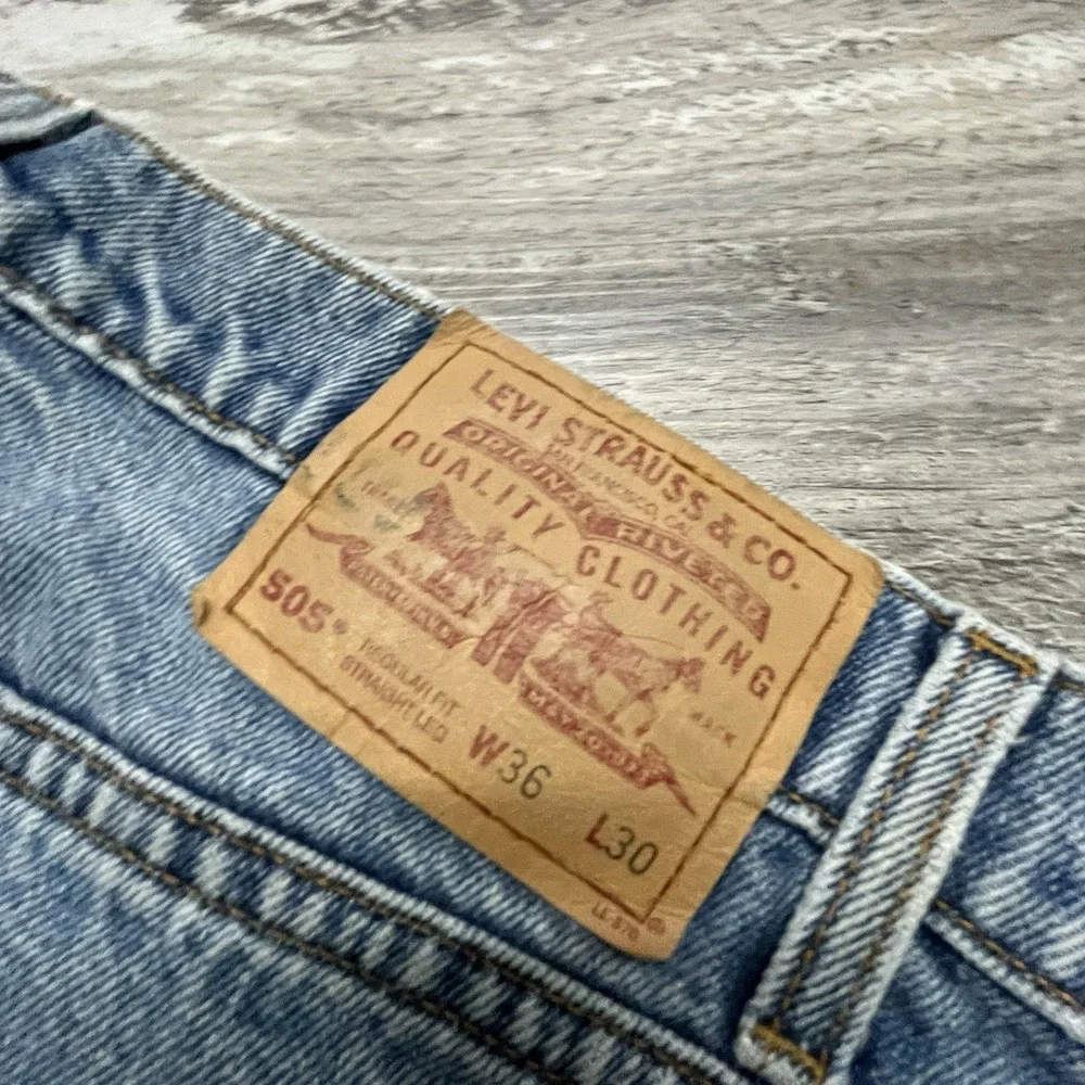 Vintage‎ Levis 550 Grunge Straight Leg Jeans 36 x 30 ( 35x29) Red Tab Paper Tag